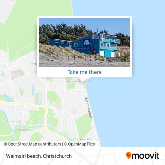 Waimairi beach map