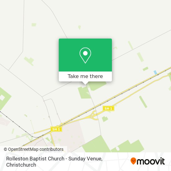 Rolleston Baptist Church - Sunday Venue map