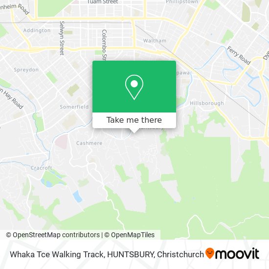 Whaka Tce Walking Track, HUNTSBURY map