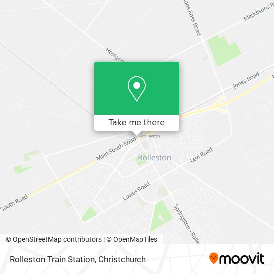 Rolleston Train Station map