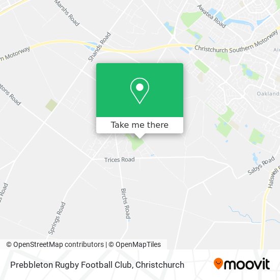 Prebbleton Rugby Football Club map