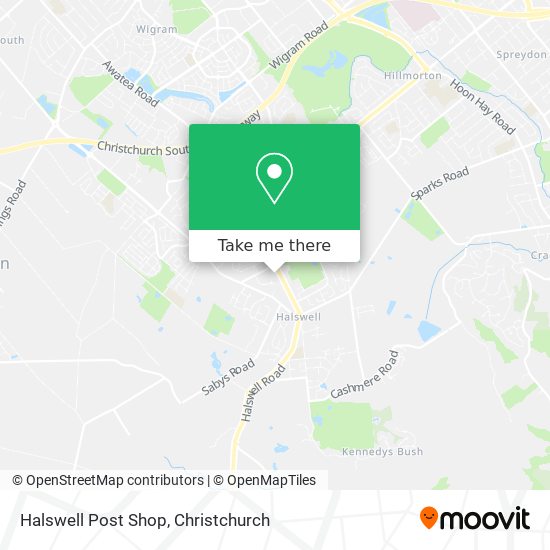 Halswell Post Shop map
