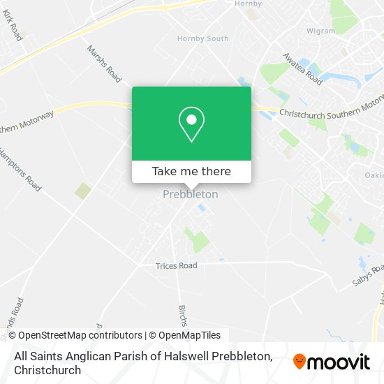 All Saints Anglican Parish of Halswell Prebbleton map