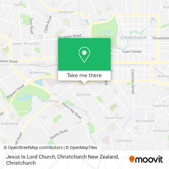 Jesus Is Lord Church, Christchurch New Zealand地图