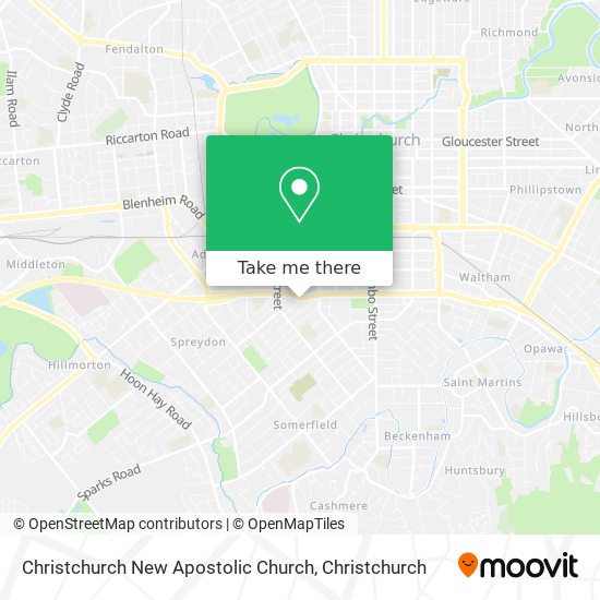 Christchurch New Apostolic Church map