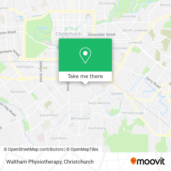 Waltham Physiotherapy map