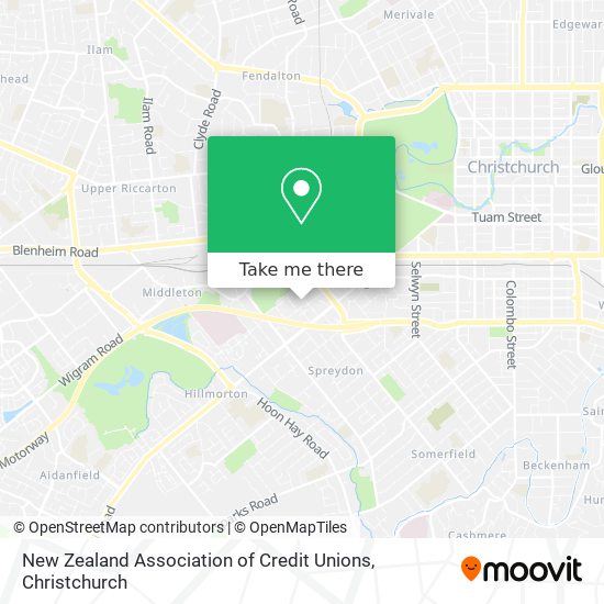 New Zealand Association of Credit Unions map