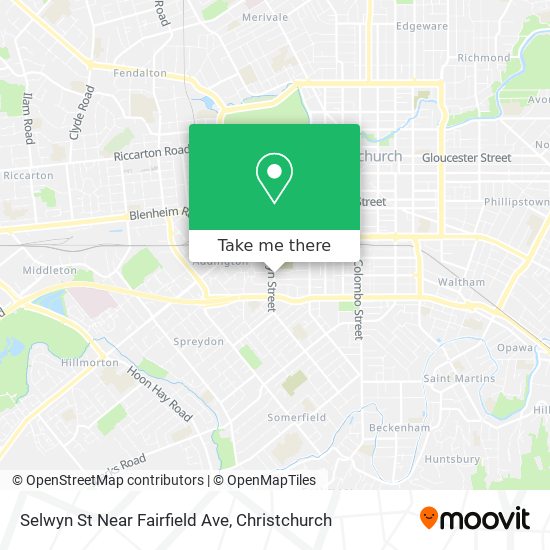 Selwyn St Near Fairfield Ave map