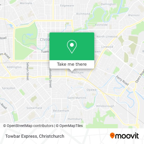 Towbar Express map