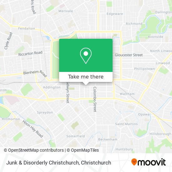 Junk & Disorderly Christchurch map