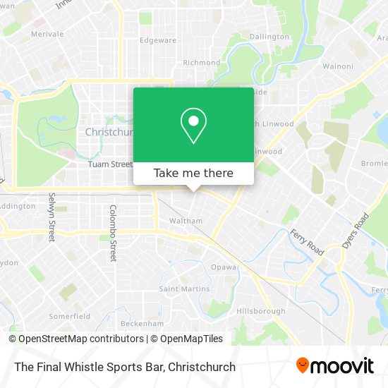 The Final Whistle Sports Bar map
