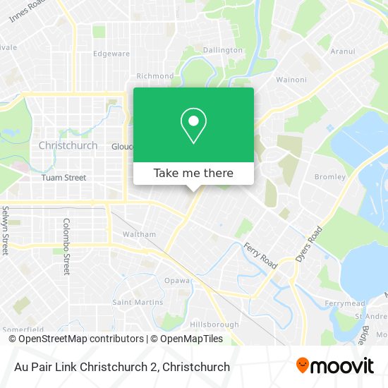 Au Pair Link Christchurch 2 map