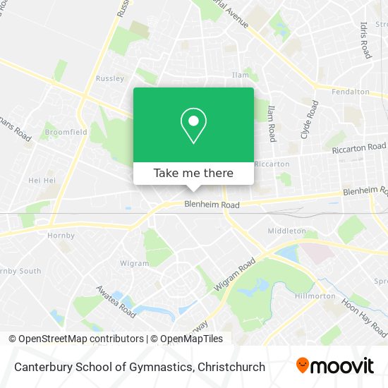 Canterbury School of Gymnastics map