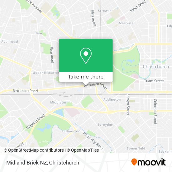 Midland Brick NZ map