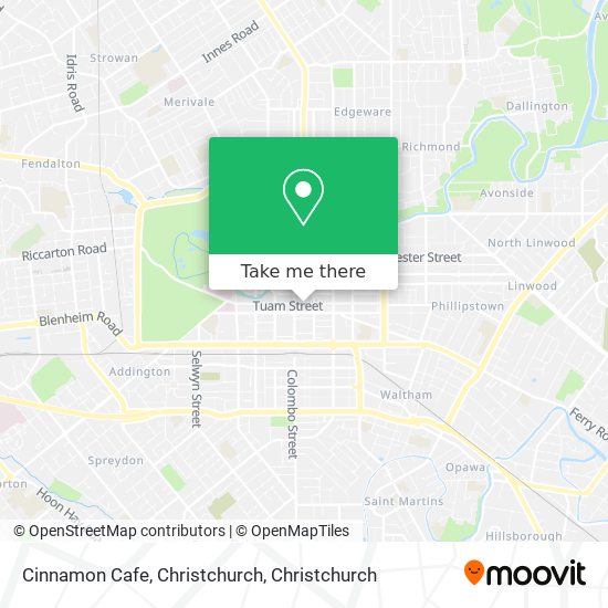 Cinnamon Cafe, Christchurch map