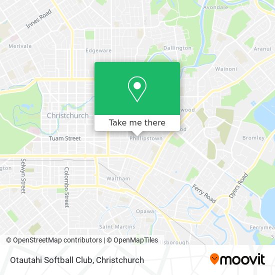 Otautahi Softball Club map