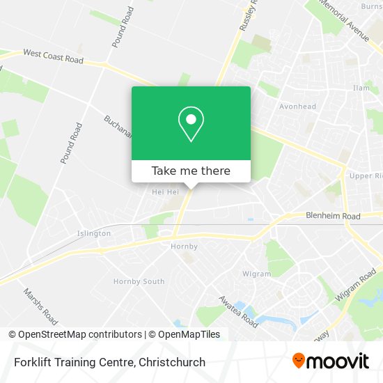 Forklift Training Centre map