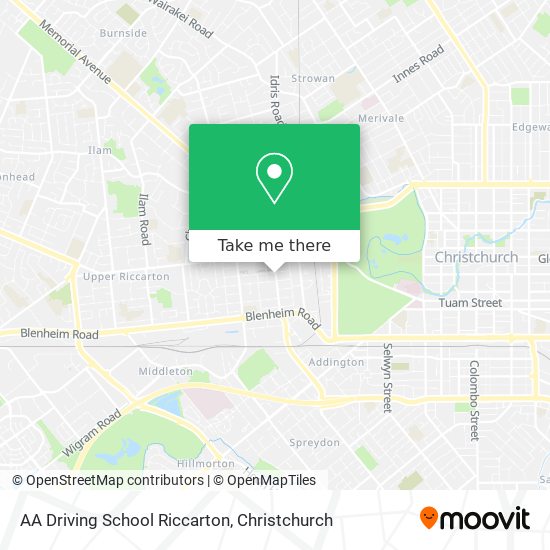 AA Driving School Riccarton map