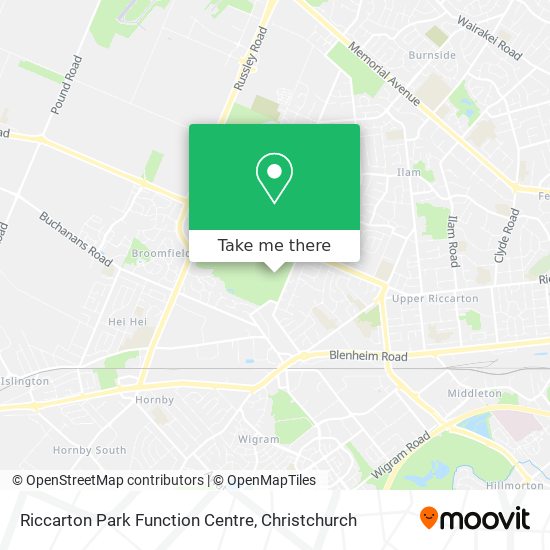 Riccarton Park Function Centre map