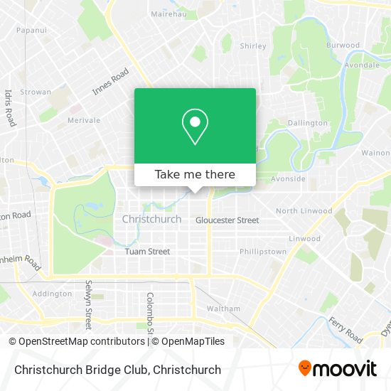Christchurch Bridge Club map