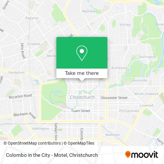 Colombo in the City - Motel map