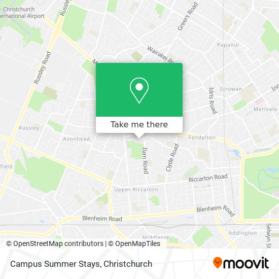 Campus Summer Stays map