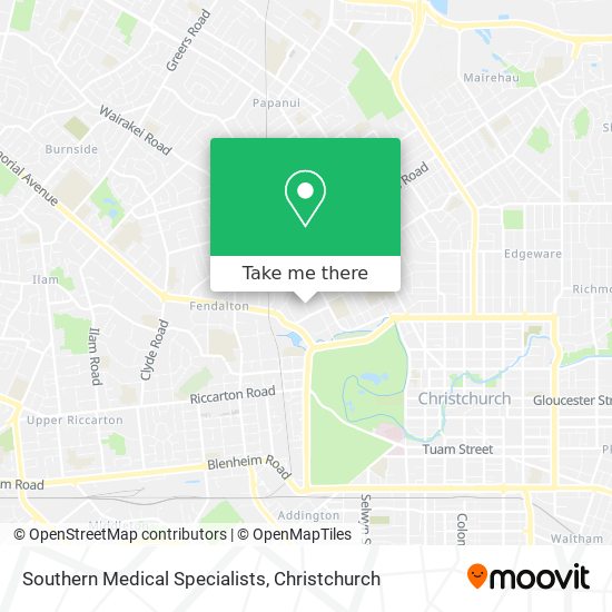 Southern Medical Specialists map