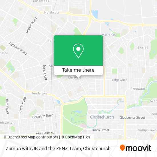 Zumba with JB and the ZFNZ Team map