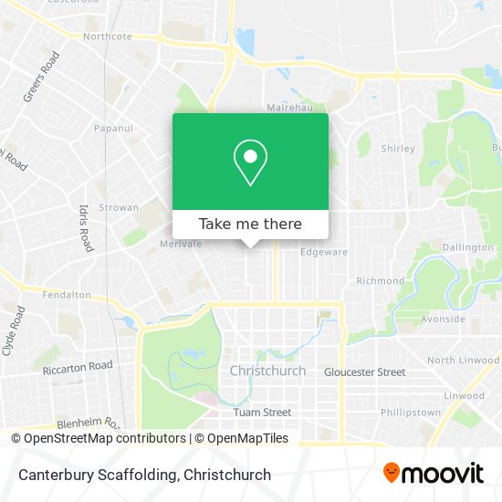 Canterbury Scaffolding map