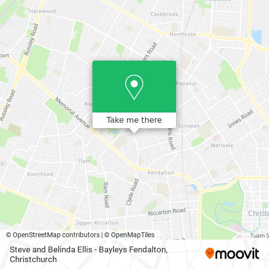 Steve and Belinda Ellis - Bayleys Fendalton map