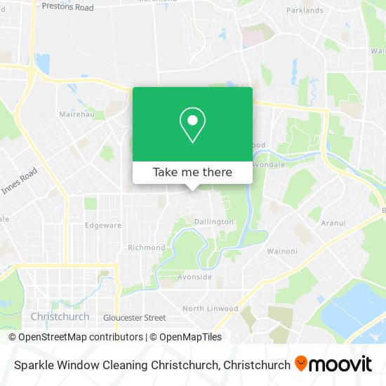 Sparkle Window Cleaning Christchurch map
