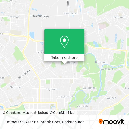 Emmett St Near Bellbrook Cres map