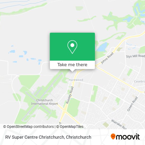 RV Super Centre Christchurch map