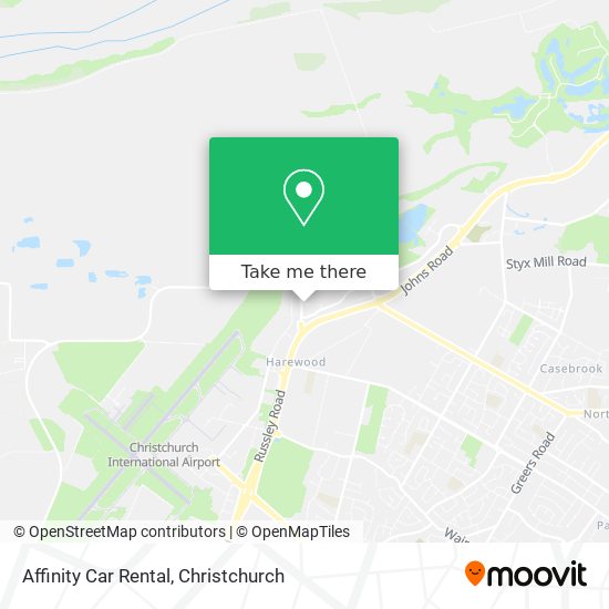 Affinity Car Rental map