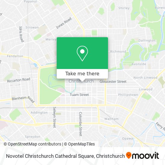 Novotel Christchurch Cathedral Square地图