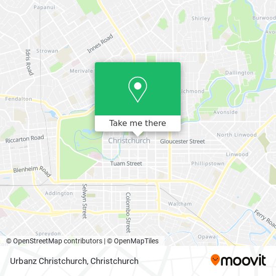 Urbanz Christchurch map