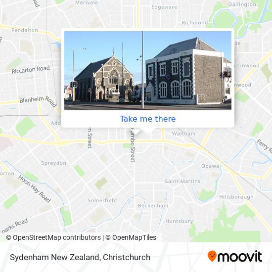 Sydenham New Zealand map