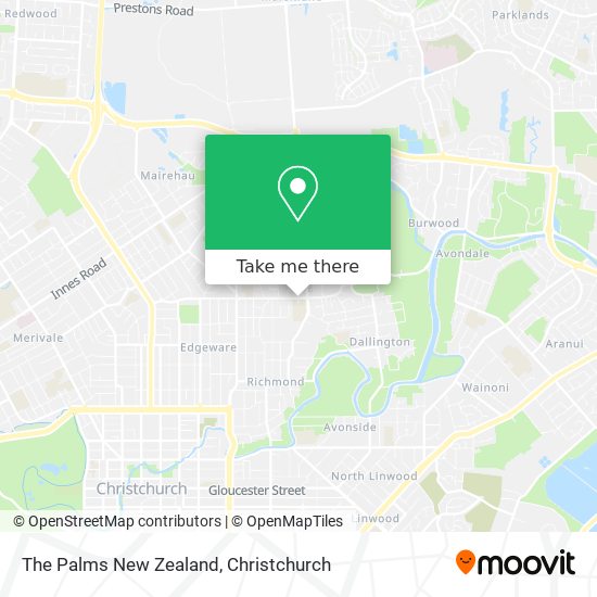 The Palms New Zealand map