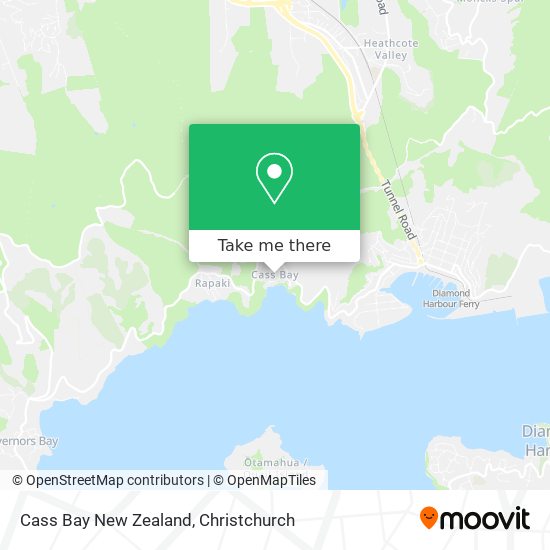 Cass Bay New Zealand map