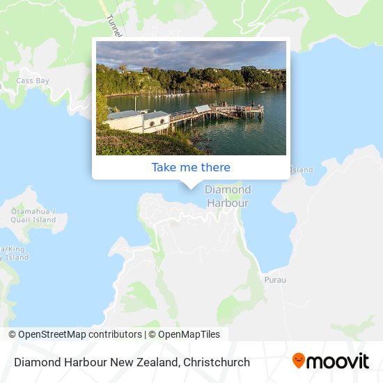 Diamond Harbour New Zealand map