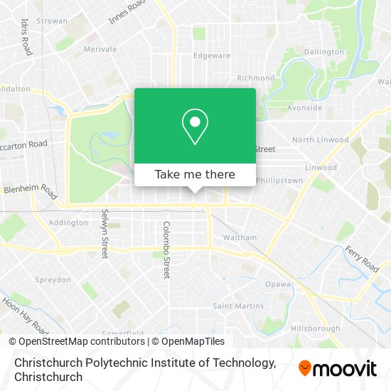 Christchurch Polytechnic Institute of Technology map
