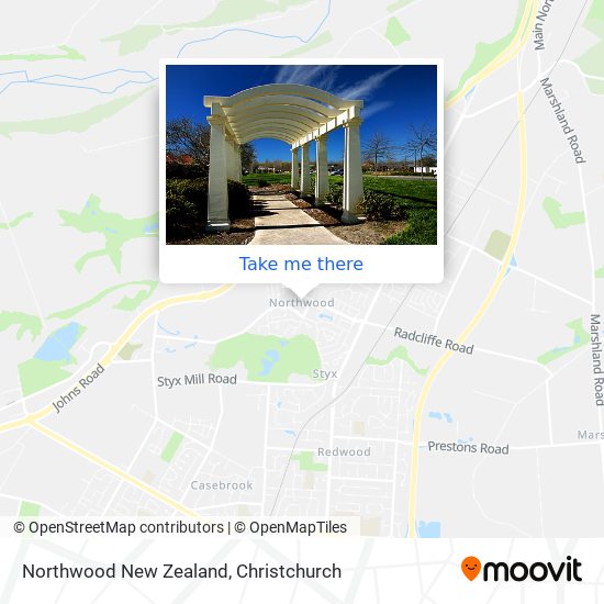 Northwood New Zealand map