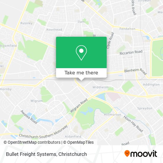Bullet Freight Systems map