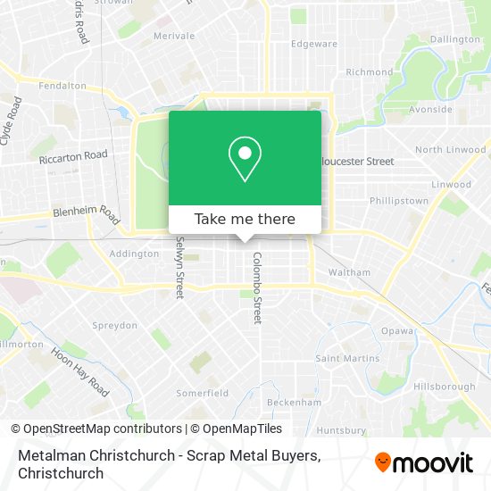 Metalman Christchurch - Scrap Metal Buyers map