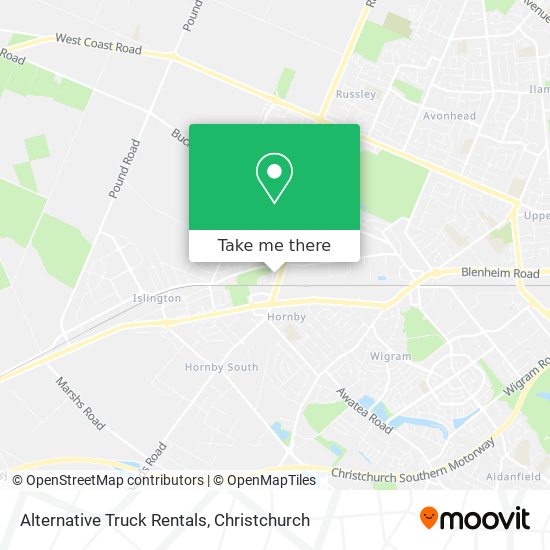 Alternative Truck Rentals map