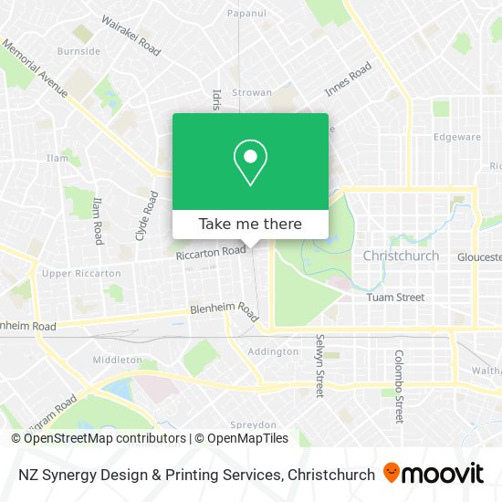 NZ Synergy Design & Printing Services map