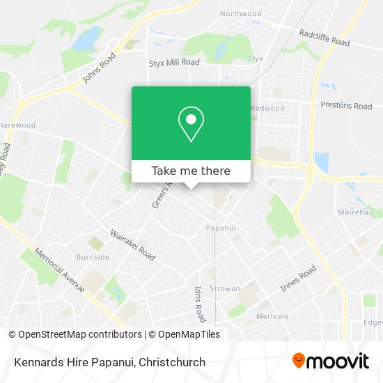 Kennards Hire Papanui map