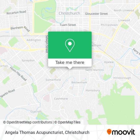 Angela Thomas Acupuncturist map