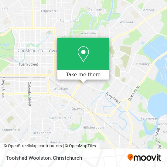 Toolshed Woolston map