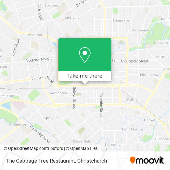 The Cabbage Tree Restaurant map